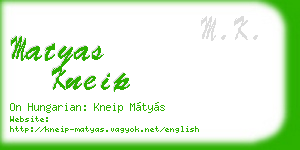 matyas kneip business card